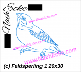 Stickdatei Feldsperling 1 (Feldspatz / Spatz) 20x30 / 20x28