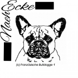 Stickdatei Französische Bulldogge 1 13x18 