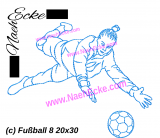 Stickdatei Fußball 8 20x30 / 20x28