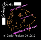 Stickdatei Golden Retriever 10 10x10