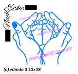 Stickdatei Hände 3-2 / haltende Hände mit Babyfüßen 13x18 / 14x20