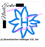 Stickdatei Brandzeichen Haflinger XXL Set