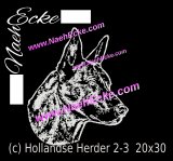 Stickdatei Holländischer Schäferhund 2-3 20x30