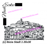 Stickdatei Ibiza Stadt 1 18x30 / 20x30 / 20x36 Scrib-Art