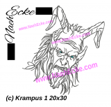 Stickdatei Krampus 1 20x30 / 20x20 / 18x30 / 20x28