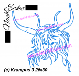 Stickdatei Krampus 3 20x30 / 20x28 / 20x20 / 18x30