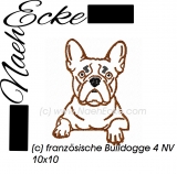 Stickdatei Französische Bulldogge Nr. 4 10x10