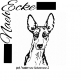 Embroidery Podenco Ibicenco 2 5x7" 