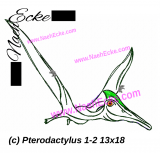 Stickdatei Pterodactylus 1-2 13x18 / 14x20