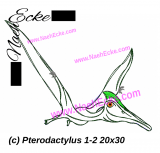 Stickdatei Pterodactylus 1-2 20x30 / 20x28