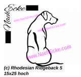 Stickdatei Rhodesian Ridgeback Nr. 5 15x25 hoch