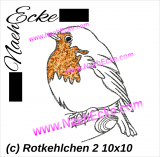 Stickdatei Rotkehlchen 2 10x10