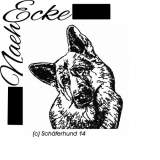 Embroidery German Shepherd 14 5x7" 