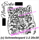 Stickdatei Schneeleopard 1-2 20x30