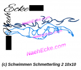 Stickdatei Schwimmen Schmetterling 2 10x10