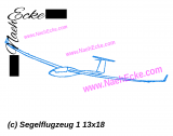 Stickdatei Segelflugzeug 1 13x18 / 14x20