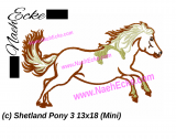 Stickdatei Shetland Pony 3 13x18 / 14x20