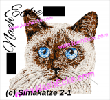 Stickdatei Siamkatze 2-1 13x18 Photostitch