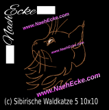 Stickdatei Sibirische Waldkatze Nr. 5 10x10