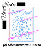 Stickdatei Silvesterkarte 6 Feuerwerk / Sterne 13x18 ITH