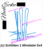 Stickdatei Ski / Skibretter 1 Mini-Datei für 10x10