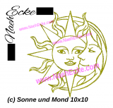 Stickdatei Sonne und Mond 1 10x10