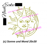 Stickdatei Sonne und Mond 1 20x30 / 20x20 / 20x28 / 18x30