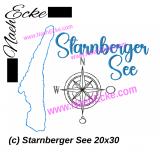 Stickdatei Starnberger See 20x30 / 20x28 / 26x26