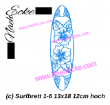 Stickdatei Surfbrett 1-6 13x18 / 14x20