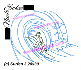 Stickdatei Surfen 3 20x30 / 20x28