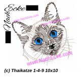 Stickdatei Thaikatze 1-4-9 10x10