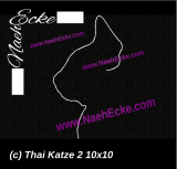 Stickdatei Thaikatze 2 10x10