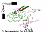 Stickdatei Tyrannosaurus rex 1-2 20x30 / 20x28