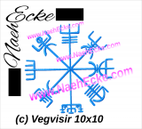 Stickdatei Symbol Vegvisir Island 10x10