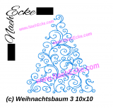 Stickdatei Weihnachtsbaum 3 10x10