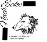 Stickdatei Whippet Nr. 4 Langhaar Silken Windsprite 10x10 