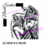 Stickdatei Wolf Nr. 4-2 20x30 / 20x20 / 18x30 / 20x28