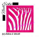 Embroidery Zebra 2 4x4