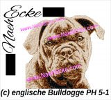 Stickdatei Englische Bulldogge Nr. 5-1 13x18 Photostitch